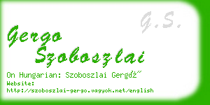 gergo szoboszlai business card